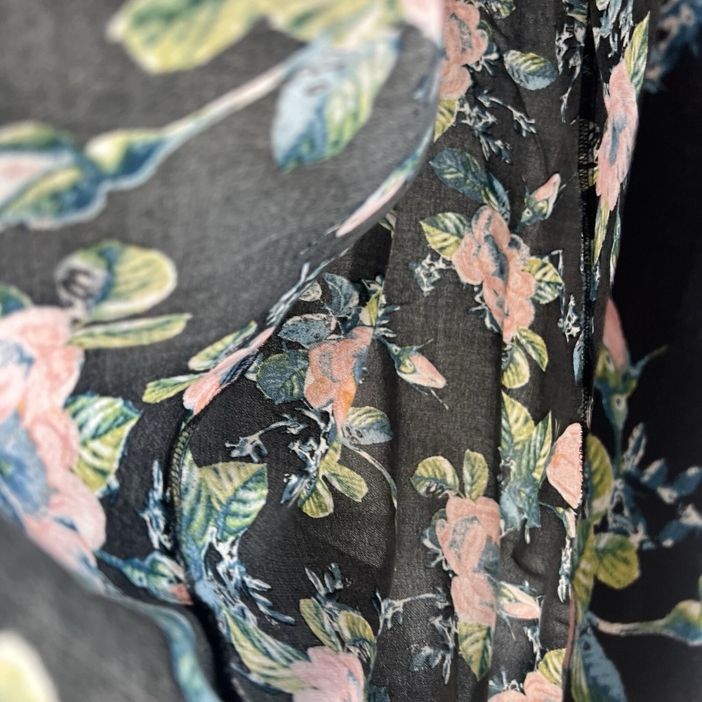 Xhilaration Floral Maxi Long Flowy Summer Spring Cottage Skirt XS Blue Rose - Picture 9 of 12